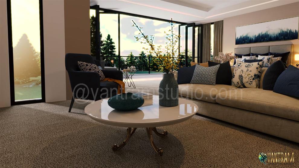 Picture Idea: 3D Interior Design Services For Master Bedroom In Indianapolis By