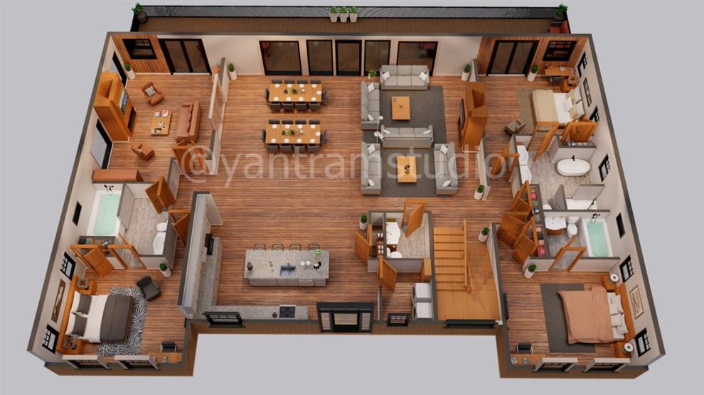 3D Floor Plan Creator Created an 3D Floor Plan of a Multi-Family House ...